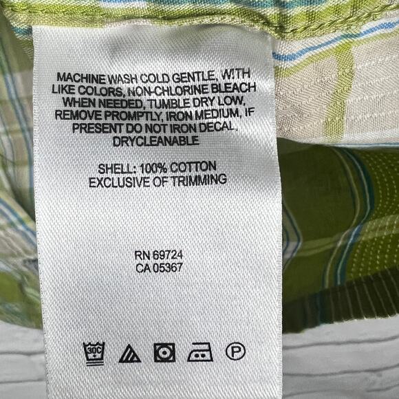 Columbia Mens L Outdoors Fishermancore Coastal Nautical Plaid Button-Up Shirt - Picture 7 of 10